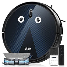 Load image into Gallery viewer, vrillo J050 Robot Vacuum and Mop Cleaner 2200Pa Strong Suction, APP&amp;Remote Control, Wi-Fi, Compatible with Alexa and Self-Charging, Ideal for Carpet, Hard Floors, Pet Hair Cleaning
