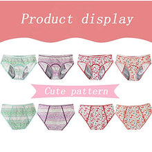 Load image into Gallery viewer, 4 Pack Teen Girls Protective Panties Leak Proof Underwear Heavy Flow Women Postpartum Briefs (GEGP+BTRO, S)
