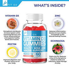 Load image into Gallery viewer, Vitamin D3 Gummies with Zinc Echinacea Supplements 4000 IU, Chewable Vitamin D for Adults Kids - VIT D Immune Booster, Bone Health, Joint Muscle Support -Tablet Powder Alternative Vegan (2 Pack)
