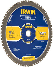 Load image into Gallery viewer, IRWIN 7-1/4-Inch Metal Cutting Circular Saw Blade, 68-Tooth (4935560)
