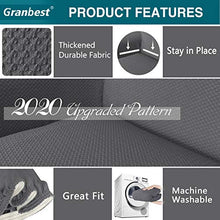 Load image into Gallery viewer, Granbest Thick Sofa Covers for 3 Cushion Couch Stylish Pattern Couch Covers for Sofa Stretch Jacquard Sofa Slipcover for Living Room Dog Pet Furniture Protector (Large, Light Gray)
