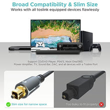 Load image into Gallery viewer, Optical Audio Cable, WARRKY 6ft Optical Cable [Braided, Slim Metal Case, Gold Plated Plug] Digital Audio Fiber Optic Cable Toslink, Compatible with Sound Bar, TV, Samsung, Vizio, Bose, LG, Sony, Sonos
