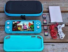 Load image into Gallery viewer, ButterFox Slim Compact Carrying Case for Nintendo Switch Lite with 19 Game and 2 Micro SD Card Holders, Storage for Switch Lite Accessories (Blue Turquoise/Black)
