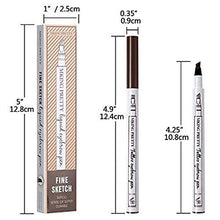 Load image into Gallery viewer, Eyebrow Pencil 2 Packs, Microblading Eyebrow Pencil with a Micro-Fork Tip Applicator Creates Natural Looking Brows Effortlessly and Stays on All Day (brown)
