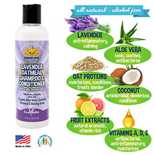 Load image into Gallery viewer, Organic Lavender Oatmeal Dog Shampoo and Conditioner | Hypoallergenic Conditioning Deodorizing Formula for Dogs Cats &amp; Pets | Treatment Wash Soothes Dry Itchy Skin | Aloe for Allergy Relief 8oz

