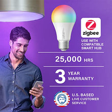 Load image into Gallery viewer, Sengled Zigbee Smart Bulb, Smart Hub Required, Works with SmartThings and Echo with built-in Hub, Voice Control with Alexa and Google Home, Color Changing 60W Equivalent A19 Alexa Light Bulb, 1 Pack
