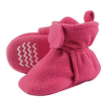 Load image into Gallery viewer, Hudson Baby Unisex Cozy Fleece Booties, Dark Pink, 0-6 Months
