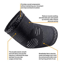 Load image into Gallery viewer, ABYON Tennis Elbow Straps (2 Pack) + Elbow Compression Sleeve (1 Pack),Elbow Brace with Medical Compression for Tendonitis, Elbow Support for Men &amp; Women (Black, Large)
