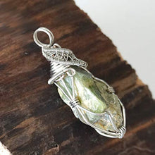 Load image into Gallery viewer, Natural Raw Peridot Gemstone Healing Crystal Pendant White Gold Plated 24 Inch Black Leather Cord- Necklace For Men Jewelry, August Birthstone

