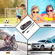 Load image into Gallery viewer, Oasser Air Compressor Portable Mini Air Inflator Hand Held Tire Pump 2000mAh with Digital LCD LED Light 12V AC DC Lithium Battery 120PSI 20Litres/Min for Car Bicycle Tires and Other Inflatables P1S
