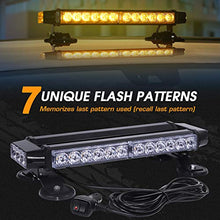 Load image into Gallery viewer, LINKITOM LED Strobe Flashing Light Bar -Double Side Amber 30 LED High Intensity Emergency Hazard Warning Lighting Bar/Beacon/with Magnetic and 16 ft Straight Cord for Car Trailer Roof Safety
