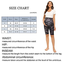 Load image into Gallery viewer, MAZUSPORTS Women's Maternity Yoga Shorts Over The Belly Active Comfy Biker Workout Running Athletic Shorts Side Pockets Camo, Small
