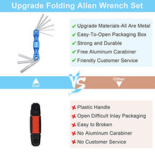 Load image into Gallery viewer, Allen Wrench Set, 2 Pack Hex Key Set Metric &amp; Standard SAE - Allen Key Set Made of Aluminum Alloy for Hex Head Socket Screw, Tool for Men Women Husband Stocking Stuffers for Men
