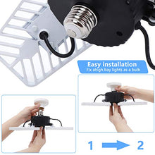 Load image into Gallery viewer, HUNHUN LED Garage Lights, Deformable LED Garage Ceiling Lights 7000 Lumens, 60W CRI 80 Led Shop Lights for Garage, Adjustable Garage Lights, Led Garage Lighting (5000K Daylight, 1-Pack)
