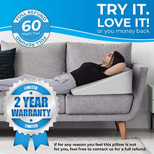 Load image into Gallery viewer, HEALTHEX Bed Wedge Pillow Cooling Memory Foam Top – Elevated Support Cushion for Lower Back Pain, Acid Reflux, Heartburn, Allergies, Snoring – Ultra Soft Removable Cover – 10 inch Wedge
