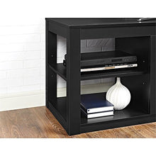 Load image into Gallery viewer, Ameriwood Home Parsons TV Stand with Fireplace, 65", Black
