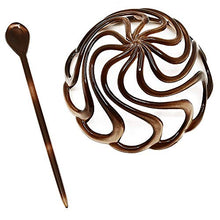 Load image into Gallery viewer, Camila Paris CP16 French Hair Bun Clip Maker Cover Cap Holder, Tortoise Shell, Round Dome Bun Hair Clip for Women Hair Updo, Styling Hair Bun Accessories for Women, No Slip and Durable, Made in France
