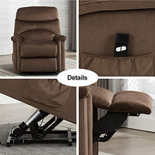Load image into Gallery viewer, Bonzy Home Recliner New Electric Powered Lift Recliner Chair with Remote Control - Home Theater Seating - Bedroom &amp; Living Room Chair Recliner Sofa for Elderly (Brown D145)
