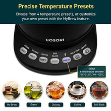 Load image into Gallery viewer, COSORI Electric Gooseneck Kettle Smart Bluetooth with Variable Temperature Control, Pour Over Coffee Kettle &amp; Tea Kettle, 100% Stainless Steel Inner Lid &amp; Bottom, Quick Heating, Matte Black
