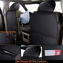 Load image into Gallery viewer, Coverado Car Seat Covers Full Set, Dodge RAM Seat Cover Waterproof Leather Protector Fit 2009-2022 1500 2010-2022 2500 3500 Truck Pickup CrewCab with Curved Back Bench, Blue
