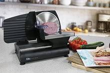 Load image into Gallery viewer, Elite Platinum Ultimate Precision Electric Deli Food Meat Slicer Removable Stainless Steel Blade, Adjustable Thickness, Ideal for Cold Cuts, Hard Cheese, Vegetables &amp; Bread, 7.5”, Black
