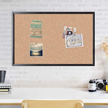 Load image into Gallery viewer, U Brands Cork Bulletin Board, 35"x23" (301U00-01) - Black Wood Frame
