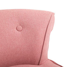 Load image into Gallery viewer, HOMCOM Modern Accent Leisure Armless Linen Chair with Wooden Legs and Foot Pads, Soft Seat and Thick Backrest, Pink
