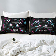 Load image into Gallery viewer, Gamepad Bedding Set for Boys Twin Modern Gamer Comforter Cover Video Game Duvet Cover Kids Colorful Action Buttons Printed Quilt Cover Soft Microfiber Bedspread for Boys Girls Bedroom,Black
