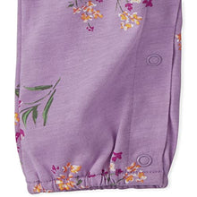 Load image into Gallery viewer, The Children's Place Baby Toddler Girl Short Sleeve Floral Print Knit Flutter Jumpsuit, LT Grape, 6-9 Months

