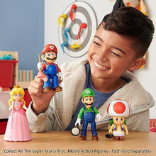 Load image into Gallery viewer, The Super Mario Bros. Movie - 5 Inch Action Figure Series 1 – Princess Peach Figure with Umbrella Accessory
