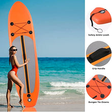 Load image into Gallery viewer, 10'×6" Stand up Paddle Board sup Inflatable Non-Slip Deck pad Ultra-Light Standing Boat sup Accessories Waterproof Bag, Backpack Leash Hand PUM Repair kit fin Youth Adult (Orange)
