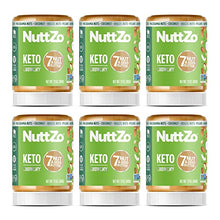 Load image into Gallery viewer, Keto Nut Butter by NuttZo | 7 Nuts &amp; Seeds Blend, Keto-Friendly, Gluten-Free, Vegan, Kosher | 1g Sugar, 4g Protein, 2g Net Carbs | 12oz Jar (Pack of 6)
