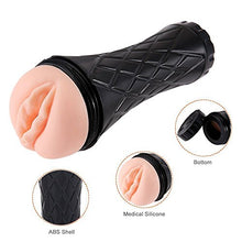Load image into Gallery viewer, Masturbator Male Pocket Pussy Oral Sex Toys Blow Job with 3D Realistic Vagina Stroker with Penis Ring, Man Masturbation with Realistic Textured Removable Sleeves POI98
