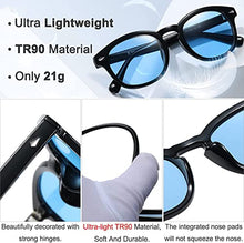 Load image into Gallery viewer, TR90 JAY DEPP MO SCOT Polarized Tony Sark Women's Fashion Retro Colorful Sunglasses Round Blue Sunglasses
