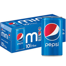 Load image into Gallery viewer, Pepsi Soda, 7.5 Ounce Mini Cans, 10 Pack
