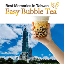 Load image into Gallery viewer, EASY BUBBLE TEA, Brown Sugar Flavor, Authentic instant Boba tea Bubble tea Pearl tapioca Milk Tea Kit, under 1minute (Molasses with Boba,Paper Straws,microwaveable cup 5 Servings)

