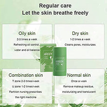 Load image into Gallery viewer, Purifying Solid Green Tea Mask Stick for Face, Green Clay Stick Mask for Blackhead Remove, Anti-Acne Oil Control, Deep Clean Pore, Moisturizing, Skin , Improves Skin for Men Women(2pcs)
