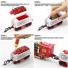 Load image into Gallery viewer, Hot Bee Christmas Toy Train Set, Electric Steam Train Toy w/ Smoke, Lights &amp; Sounds Railway Tracks Kits for Under The Tree Gifts for 3 4 5 6 7 8+ Year Old Boys &amp; Kids
