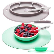 Load image into Gallery viewer, UpwardBaby Suction Toddler Plate and Bowl Set with Suction Placemats Set of 3
