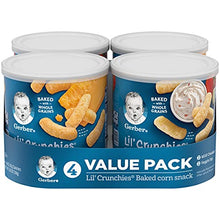 Load image into Gallery viewer, Gerber Snacks for Baby Value Pack, Lil Crunchies, Mild Cheddar &amp; Veggie Dip, 1.48 Ounce (Pack of 8)

