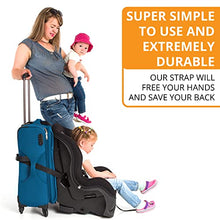 Load image into Gallery viewer, VolkGo Car Seat Travel Belt &amp; Durable Car Seat Travel Bag - Ideal Travel Accessories for Air Travel &amp; Saving Money - for Safe and Secure Car Seat - with E-Book
