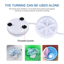 Load image into Gallery viewer, 10L Portable Mini Washing Machine, Folding Turbo Washing Compact Ultrasonic Turbine Washer Lightweight Travel Laundry Washer USB Powered Camping Apartments Dorms RV Business Trip Clothes…
