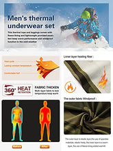 Load image into Gallery viewer, Men's Thermal Underwear Wintergear Fleece Long Johns Compression Base Layer Set Skiing Warm Top &amp; Bottom Black
