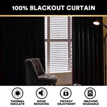 Load image into Gallery viewer, 100% Blackout Linen Look Patio Door Curtain 84 Inches Long Extra Wide Thermal Insulated Grommet Curtain Drapes for Living Room / Sliding Glass Door, Primitive Winow Treatment Decoration, Ivory
