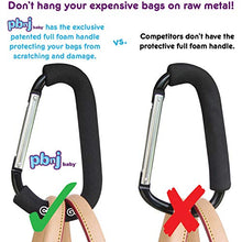 Load image into Gallery viewer, PBnJ baby Clip n Go - 2 Pack X-Large Stroller Organizer Hook Clip for Purse Shopping &amp; Diaper Bags
