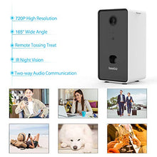 Load image into Gallery viewer, Iseebiz Smart Pet Camera, Dog Camera Treat Dispenser, 2-Way Audio, 720P Night Vision Camera, App Control(Android/iOS) Treat Tossing, 2.4G Wifi Enable, Compatible with Alexa, Monitor Your Dogs and Cats
