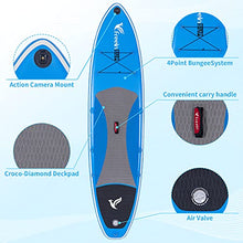 Load image into Gallery viewer, Freein Stand Up Paddle Board Kayak SUP Inflatable Stand up Paddle Board SUP 10'/10'6”x31 x6, 2 Blades Paddle, Dual Action Pump, Triple Fins, Leash, Backpack
