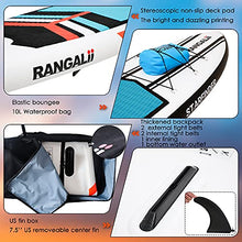 Load image into Gallery viewer, RANGALii 11' Foot Inflatable SUP Stand Up Paddle Board(32" Wide, 6" Thick) Durable with Adjustable Paddle, Backpack, Pump and Leash (Lake Blue)
