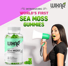 Load image into Gallery viewer, Wixar Naturals Sea Moss Gummies - Natural Irish Sea Moss and Bladderwrack with Burdock Gummy - 60 Gummies - Vegan - Thyroid, Healthy Skin, Keto Detox, Gut, Joint Support Alkaline Supplements
