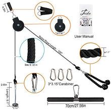 Load image into Gallery viewer, Pulley Cable Machine Men Women Professional Muscle Strength Fitness Equipment Forearm Wrist Roller Training for LAT Pulldowns, Biceps Curl, Triceps Extensions Workout Straight Curved
